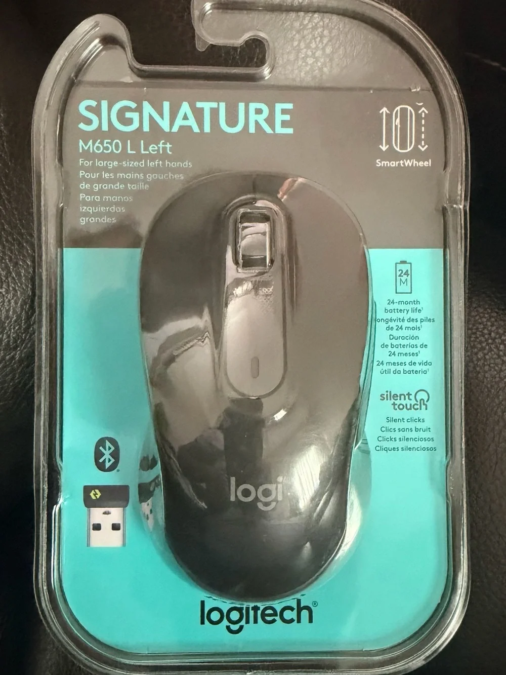 Logitech Signature M650 L Left Wireless Mouse - Black